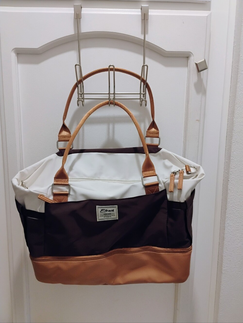 Etronik Limited Edition Caramel Brown Travel Duffle Gym Weekend Bag With Straps